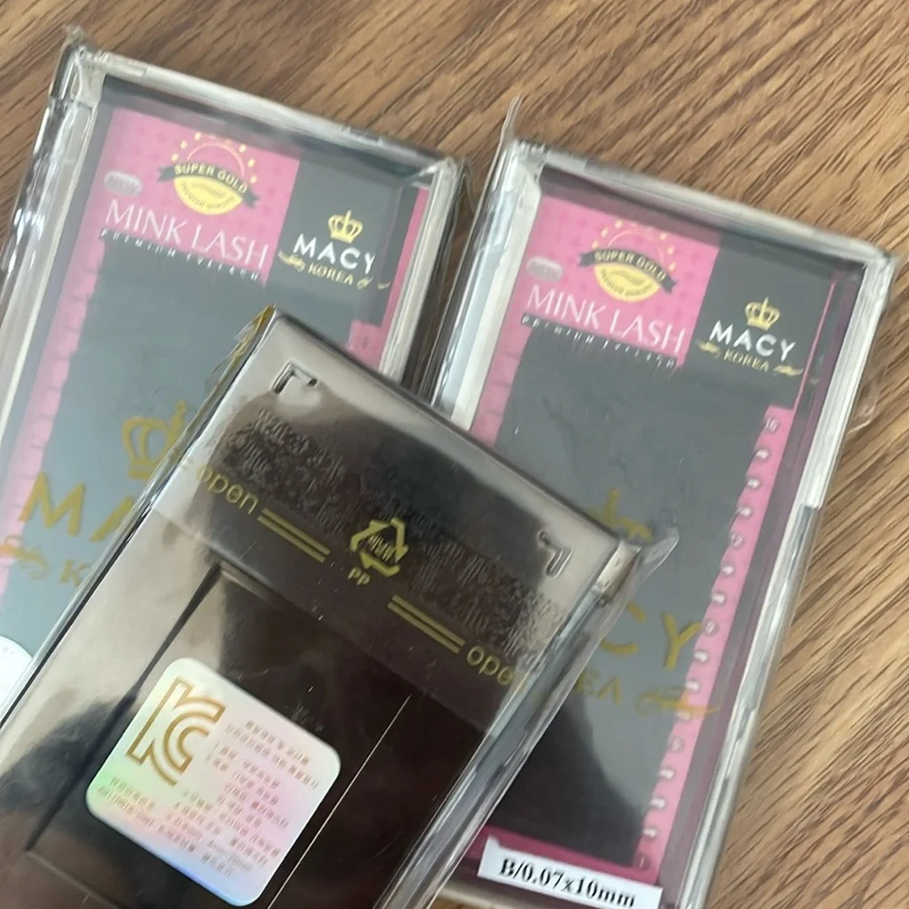 Macy Korea Eyelash Extensions Mink Lashes (Set of 3) B/ 0.7 x10 mm